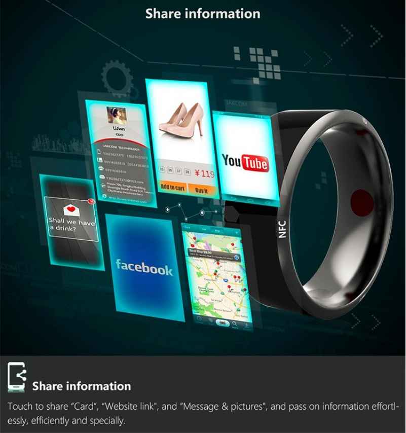 Jakcom R3 Anillo Inteligente con Tecnología NFC - New Tech store