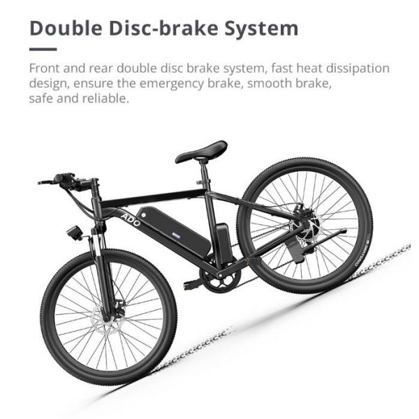 bicicleta eléctrica con freno de disco doble