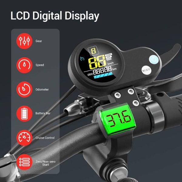 scooter eléctrico plegable con panel digital