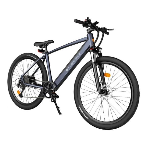 bicicleta electrica barata en color gris