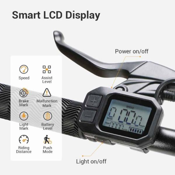 bicicleta eléctrica barata con pantalla digital