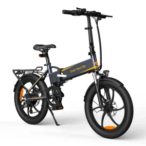 Bicicleta electrica plegable barata sin acelerador en color gris