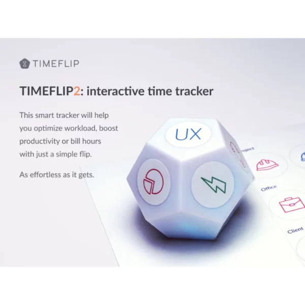 timeflip2 rastreador de tiempo inteligente interactivo con solo un pequeño desliz