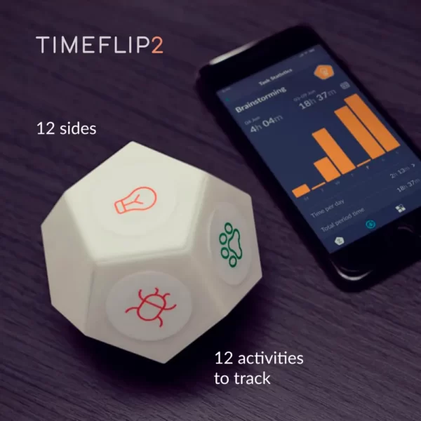 timeflip2 rastreador de tiempo inteligente interactivo con muchas actividades para rastrear