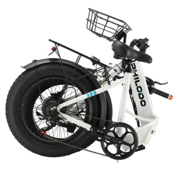 bicicleta eléctrica que puede plegarse en un tamaño compacto.