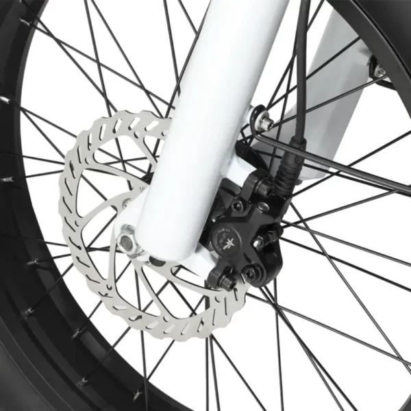 E-bike con frenos de disco hidráulicos delanteros y traseros.