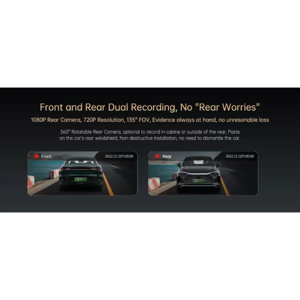 ADAS with front and rear dual recording