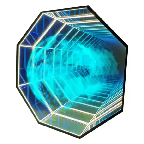 Proyección holográfica 3D sobre espejos infinitos.