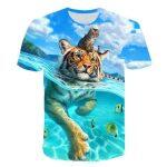 Camiseta Casual Estampada en 3D (Animales) - Imagen 11