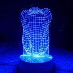 Lámpara holográfica de Diente con iluminación óptica 3D - Imagen 7