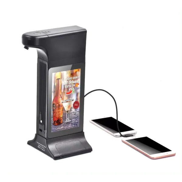 Dispensador Automático de Manos con Señalización Digital