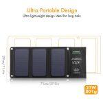 Floureon Panel Solar Plegable con 3 Puertos USB - Imagen 11