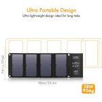 Floureon Panel Solar Plegable con 3 Puertos USB - Imagen 12