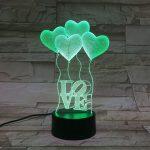 Corazones y Globos - Lámpara holográfica con iluminación óptica 3D - Imagen 11