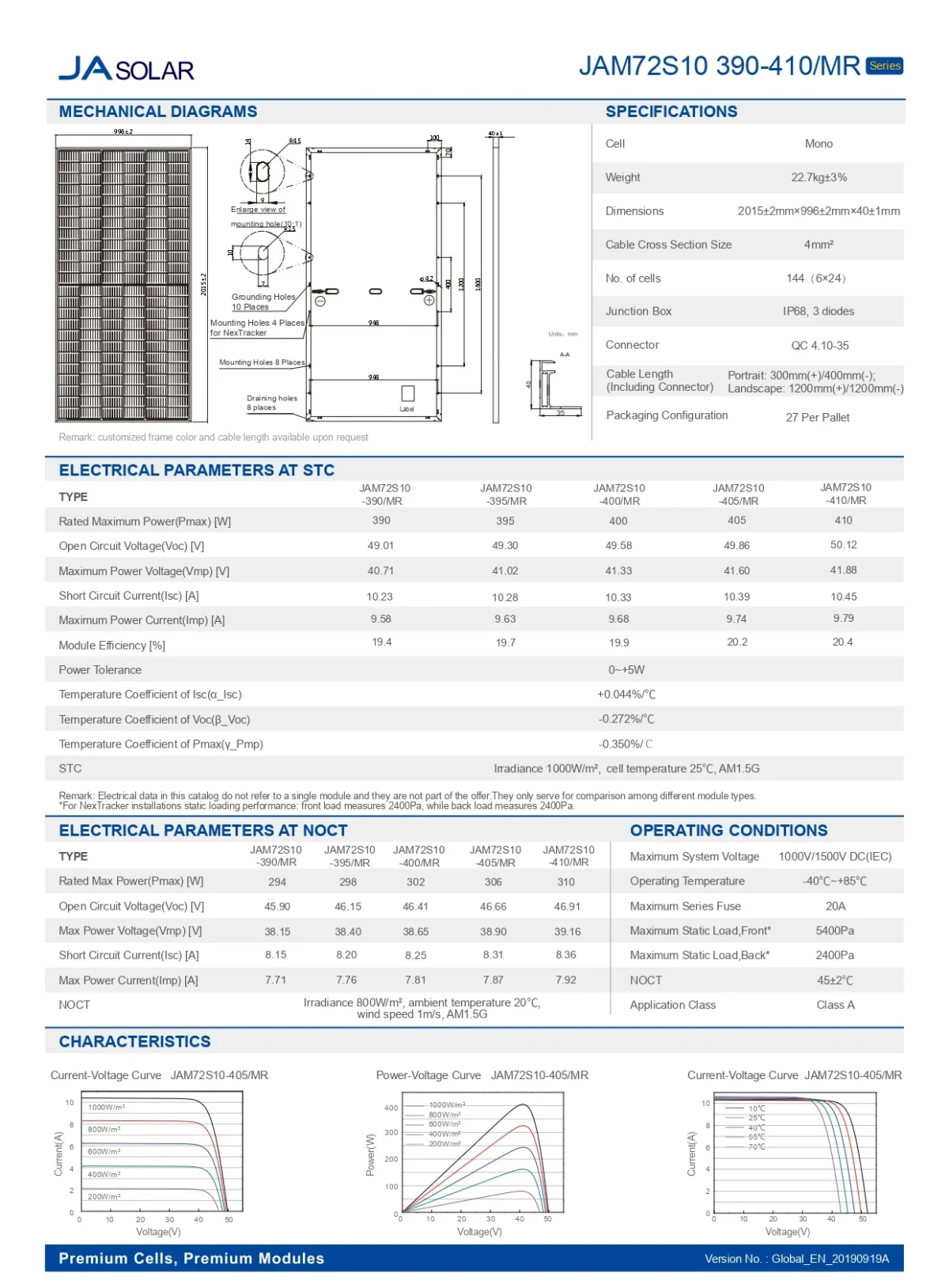 Ja Solar Panel Solar 410 Vatios JAM72S10-410/MR - Imagen 4