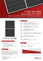Jetion Panel solar 375 Watt JT375SHh Marco Negro - Imagen 2
