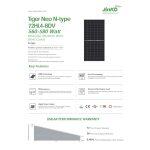 Jinko Panel Solar 580 Watt NEO N-TYPE 72HL4-BDV Bifacial con Doble Vidrio - Imagen 2