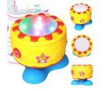 Tambor Musical con Luz para Bebés con Rotación de 360°