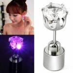 Pendientes LED que Parpadean con Piedra de Zirconia Cúbica