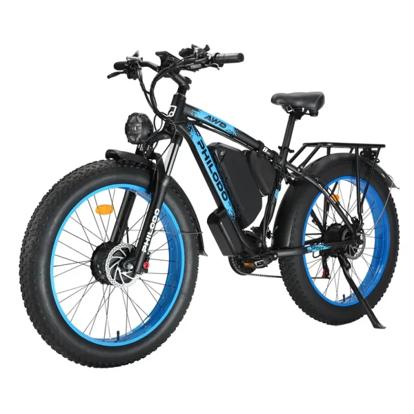 PHILODO H8 Bicicleta Eléctrica con Motor Doble de 2000 W y Neumáticos Anchos