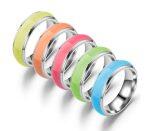 Anillo Incandescente de Acero Inoxidable que Brilla en la Oscuridad