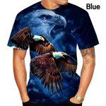Camiseta Casual Estampada en 3D para Hombre (cerveza, hamburguesa, águila) - Imagen 11