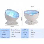 Luz de Noche de Proyección de Ola Oceánica con Reproductor de Música - Imagen 5