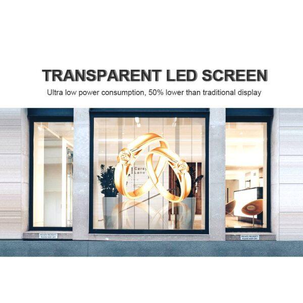 Pantalla LED transparente – Cortina para Vitrinas de Tiendas (m2)