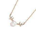 UV Collar Cadena con Perla y Cambio de Color