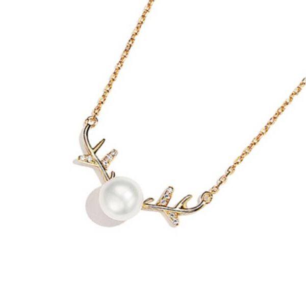 UV Collar Cadena con Perla y Cambio de Color