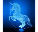 Unicornio - Lampada olografica con illuminazione ottica 3D