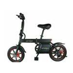 Bicicleta eléctrica negra plegable fácil