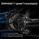 Z8 Bicicleta de Nieve Eléctrica con Neumáticos Anchos y Motor de 500 Vatios - Imagen 13