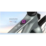 Bicicleta eléctrica con controles sencillos en el tablero.