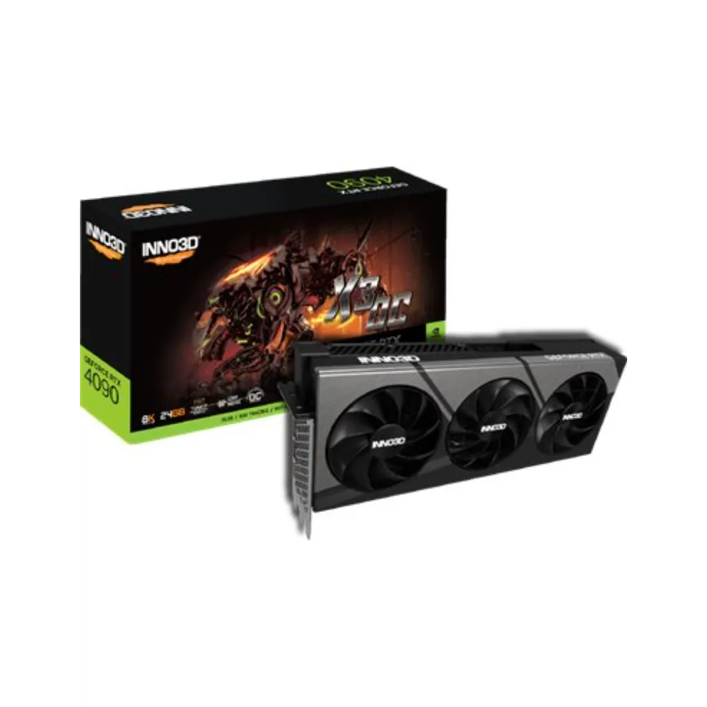 Inno3D GeForce RTX 4090 X3 OC 24GB GDDR6X Tarjeta gráfica Inno3D GeForce RTX 4090 X3 OC con 24 GB GDDR6X - Imagen 1