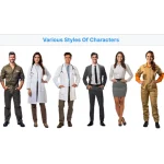 Pantalla con IA y varios avatares