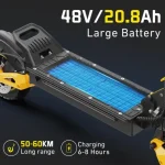 scooter de litio de largo alcance