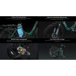 Bicicleta eléctrica con batería de litio de 48 V