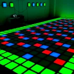 Panel de rejilla de píxeles para interiores