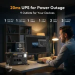 generador de energía portátil conectado a 9 dispositivos