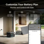 Generador de energía portátil conectado a una aplicación.