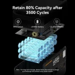 Generador de energía portátil con gran capacidad de batería.