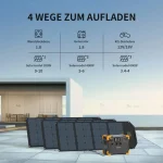generador de energía portátil conectado a paneles solares